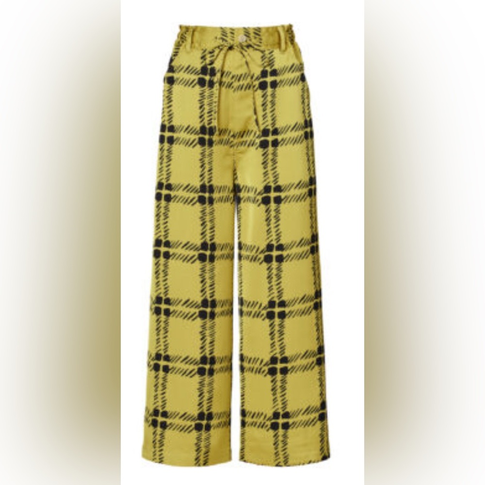 Marni x Uniqlo Yellow and Black Patterned Pants XL